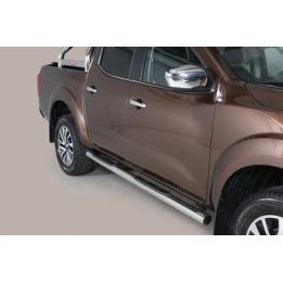 Side Steps, Misutonida 4x4 Grand Pedana with Rubber Step, Color Silver, Nissan Navara 2016 - Present - EDK.ro