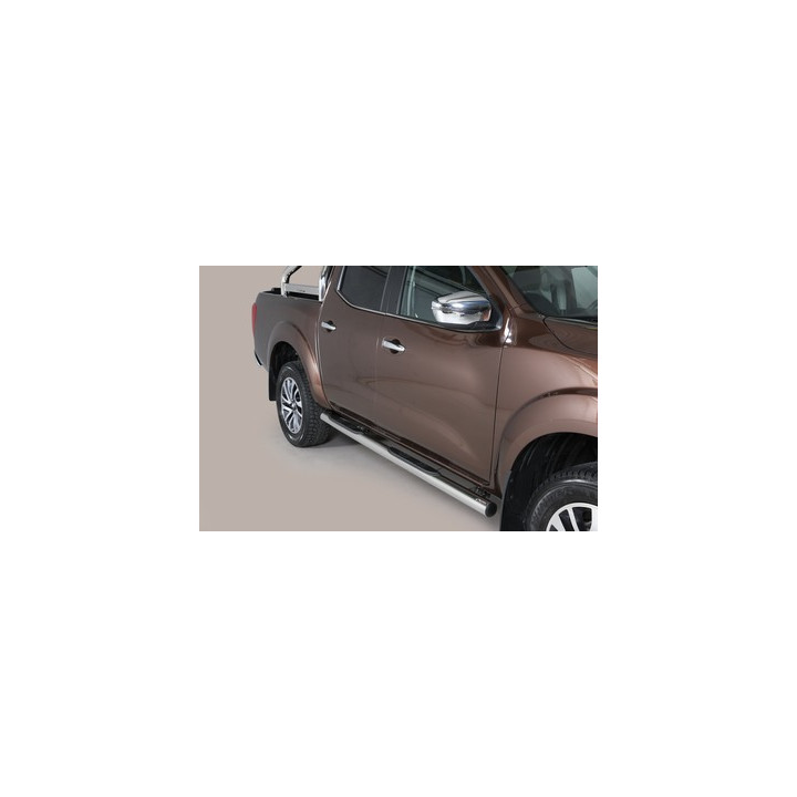 Side Steps, Misutonida 4x4 Grand Pedana with Rubber Step, Color Silver, Nissan Navara 2016 - Present - EDK.ro