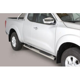 Side Steps, Misutonida 4x4 Grand Pedana with Rubber Step, Color Silver, Nissan Navara 2016 - Present - EDK.ro
