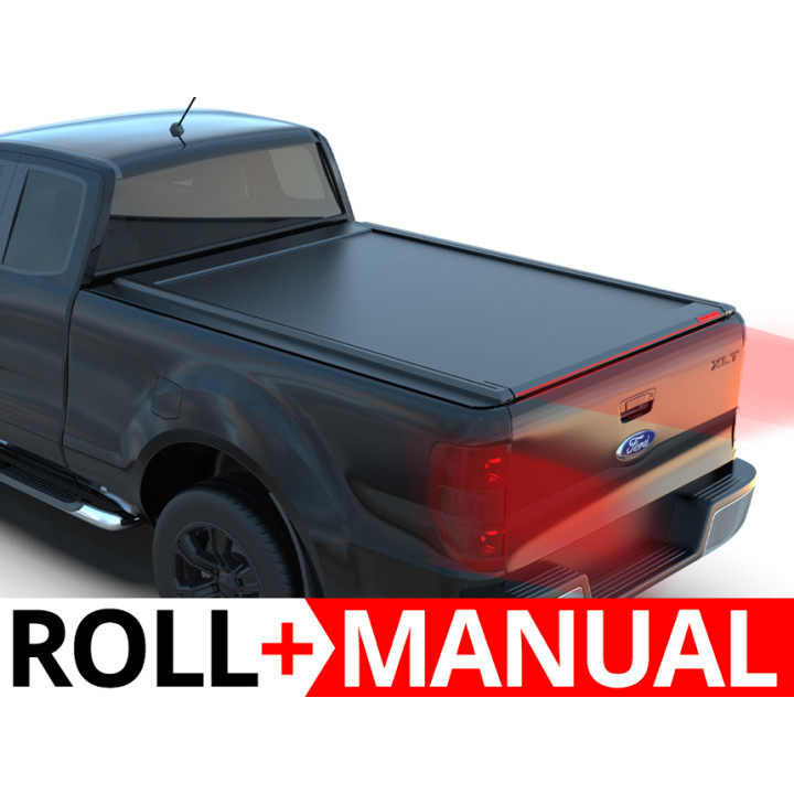 Manual Roll Top Tonneau Bed Cover, Tessera 4x4 Roll+, Ford Ranger XLT Extra Cab 2012 - 2022 - EDK.ro