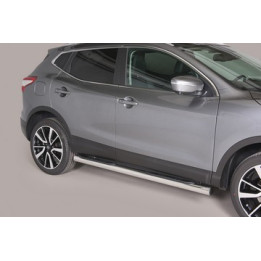 Side Steps, Misutonida 4x4 Grand Pedana with Rubber Step, Color Silver, Nissan Qashqai - EDK.ro