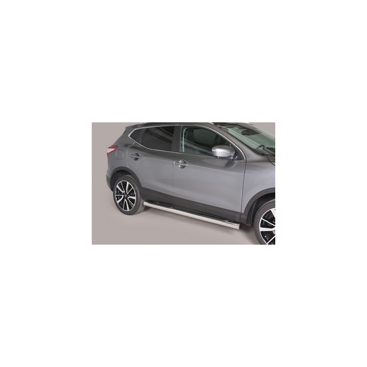 Side Steps, Misutonida 4x4 Grand Pedana with Rubber Step, Color Silver, Nissan Qashqai 2014 - 2016 - EDK.ro