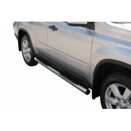 Side Steps, Misutonida 4x4 Grand Footboard with Rubber Step, Color Silver, Nissan X-Trail 2007 - 2010 - EDK.ro