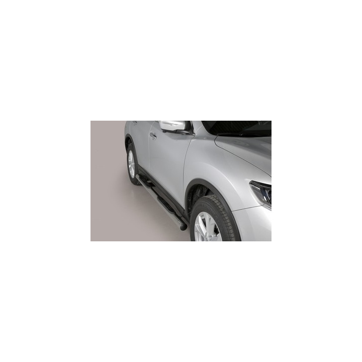 Side Steps, Misutonida 4x4 Grand Footboard with Rubber Step, Color Silver, Nissan X-Trail 2015 - 2017 - EDK.ro