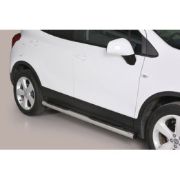 Side Steps, Misutonida 4x4 Grand Pedana with Rubber Step, Color Black, Opel Mokka X - EDK.ro