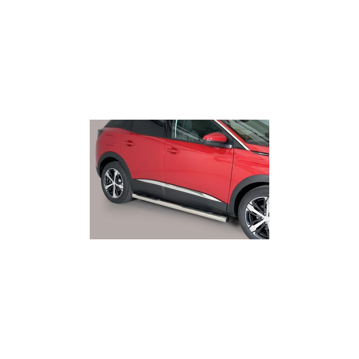 Praguri Laterale, Misutonida 4x4 Grand Pedana cu Treaptă din Cauciuc, Culoare Argintiu, Peugeot 3008 2016 - Prezent - EDK.ro