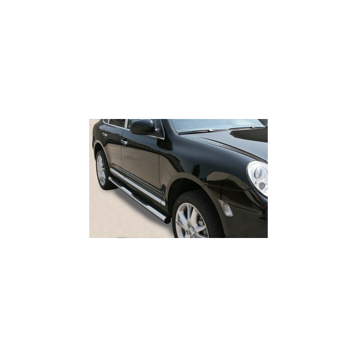 Side Steps, Misutonida 4x4 Grand Pedana with Rubber Step, Color Silver, Porsche Cayenne 2003 - 2007 - EDK.ro