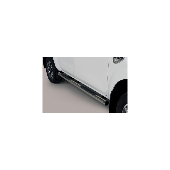 Side Steps, Misutonida 4x4 Grand Pedana with Rubber Step, Color Black, Renault Alaskan - EDK.ro