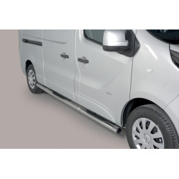 Praguri Laterale, Misutonida 4x4 Grand Pedana cu Treaptă din Cauciuc, Culoare Argintiu, Renault Trafic 2014 - Prezent - EDK.ro