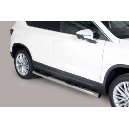 Praguri Laterale, Misutonida 4x4 Grand Pedana cu Treaptă din Cauciuc, Culoare Argintiu, Seat Ateca - EDK.ro