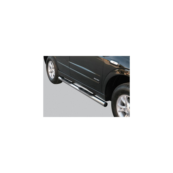 Praguri Laterale, Misutonida 4x4 Grand Footboard cu Treaptă din Cauciuc, Culoare Argintiu, SsangYong Actyon - EDK.ro