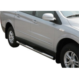 Side Steps, Misutonida 4x4 Grand Footboard with Rubber Step, Color Silver, SsangYong Actyon Sports - EDK.ro