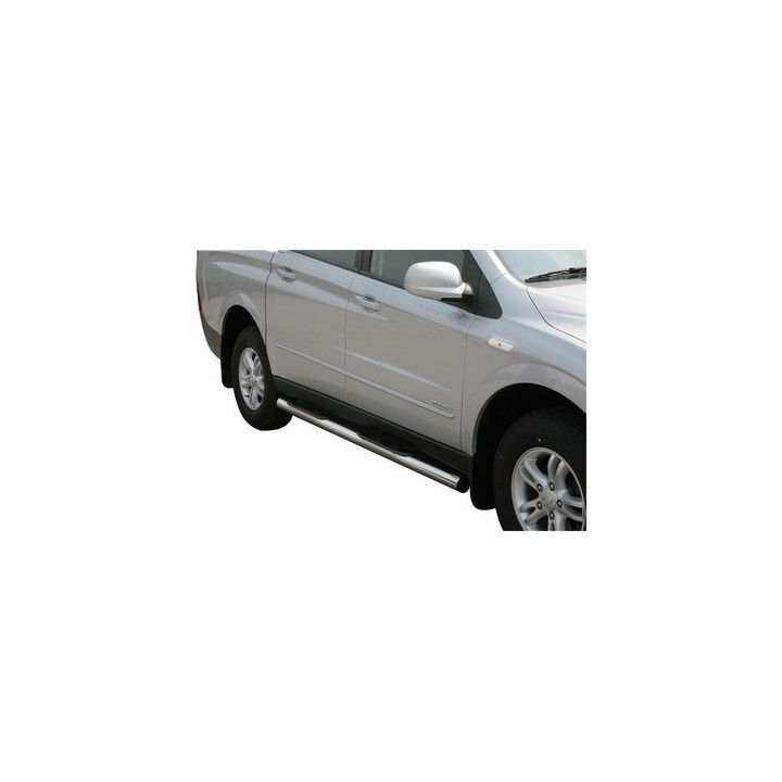 Side Steps, Misutonida 4x4 Grand Footboard with Rubber Step, Color Silver, SsangYong Actyon Sports - EDK.ro