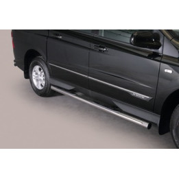 Praguri Laterale, Misutonida 4x4 Grand Footboard cu Treaptă din Cauciuc, Culoare Argintiu, SsangYong Actyon Sports - EDK.ro