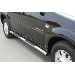 Side Steps, Misutonida 4x4 Grand Footboard with Rubber Step, Color Silver, SsangYong Rexton - EDK.ro
