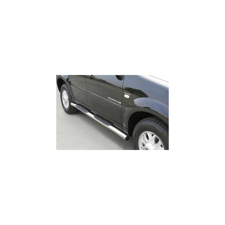 Praguri Laterale, Misutonida 4x4 Grand Footboard cu Treaptă din Cauciuc, Culoare Argintiu, SsangYong Rexton - EDK.ro