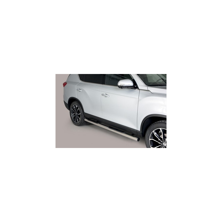 Praguri Laterale, Misutonida 4x4 Grand Footboard cu Treaptă din Cauciuc, Culoare Negru, SsangYong Rexton 2018 - Prezent - EDK.ro