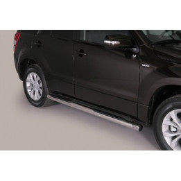 Side Steps, Misutonida 4x4 Grand Footboard with Rubber Step, Color Black, Suzuki Grand Vitara 2009 - 2012 - EDK.ro