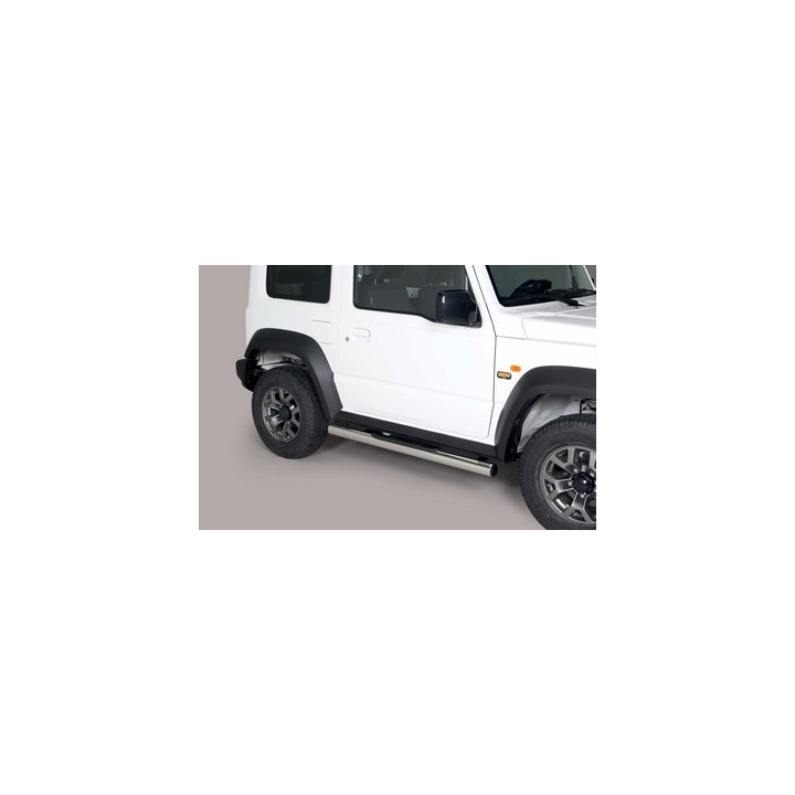 Side Steps, Misutonida 4x4 Grand Footboard with Rubber Step, Color Silver, Suzuki Jimny - EDK.ro