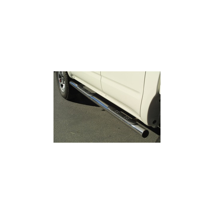 Praguri Laterale, Misutonida 4x4 Grand Footboard cu Treaptă din Cauciuc, Culoare Argintiu, Toyota Hilux 2002 - 2006 - EDK.ro
