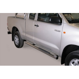 Side Steps, Misutonida 4x4 Grand Footboard with Rubber Step, Color Black, Toyota Hilux 2011 - 2015 - EDK.ro