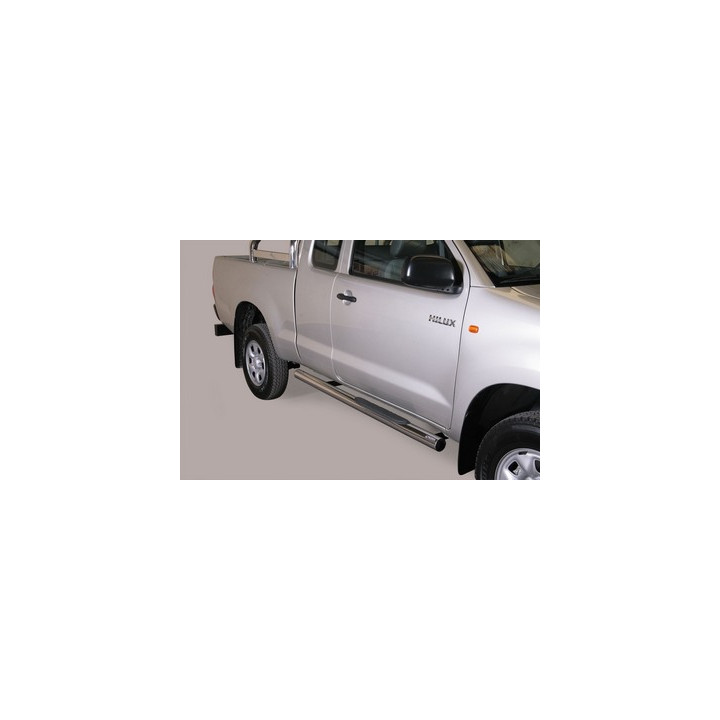 Praguri Laterale, Misutonida 4x4 Grand Footboard cu Treaptă din Cauciuc, Culoare Negru, Toyota Hilux 2011 - 2015 - EDK.ro