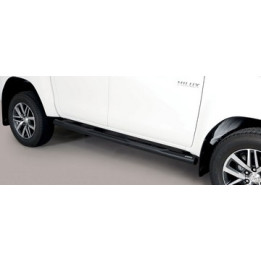 Side Steps, Misutonida 4x4 Grand Footboard with Rubber Step, Color Black, Toyota Hilux 2021 - Present - EDK.ro