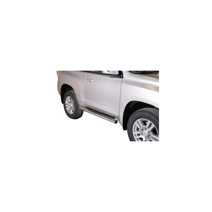 Side Steps, Misutonida 4x4 Grand Footboard with Rubber Step, Color Silver, Toyota Land Cruiser 150 2014 - 2017 - EDK.ro
