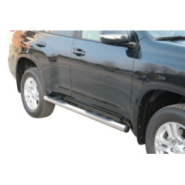 Praguri Laterale, Misutonida 4x4 Grand Footboard cu Treaptă din Cauciuc, Culoare Argintiu, Toyota Land Cruiser 150 2018 - Prezen