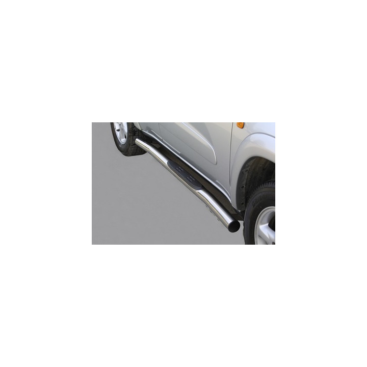 Side Steps, Misutonida 4x4 Grand Pedana with Rubber Step, Color Silver, Toyota RAV4 2000 - 2003 - EDK.ro