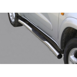 Praguri Laterale, Misutonida 4x4 Grand Pedana cu Treaptă din Cauciuc, Culoare Negru, Toyota RAV4 2000 - 2003 - EDK.ro