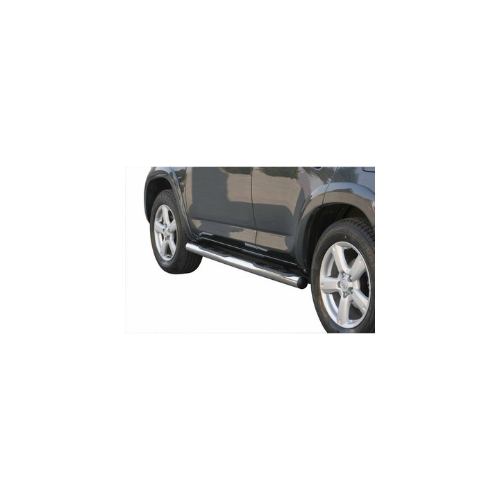 Praguri Laterale, Misutonida 4x4 Grand Footboard cu Treaptă din Cauciuc, Culoare Argintiu, Toyota RAV4 2006 - 2009 - EDK.ro