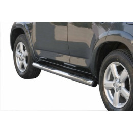 Praguri Laterale, Misutonida 4x4 Grand Footboard cu Treaptă din Cauciuc, Culoare Negru, Toyota RAV4 2006 - 2009 - EDK.ro