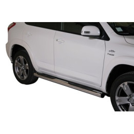 Praguri Laterale, Misutonida 4x4 Grand Footboard cu Treaptă din Cauciuc, Culoare Argintiu, Toyota RAV4 - EDK.ro