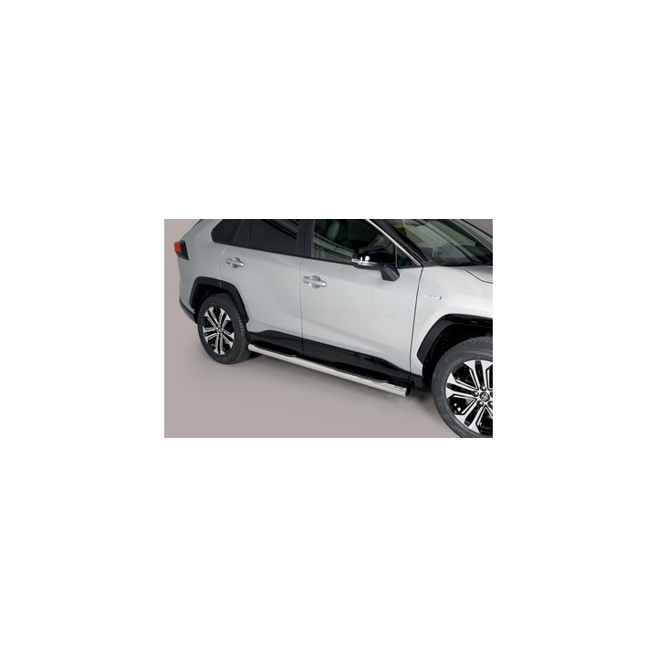 Side Steps, Misutonida 4x4 Grand Pedana with Rubber Step, Color Silver, Toyota RAV4 - EDK.ro