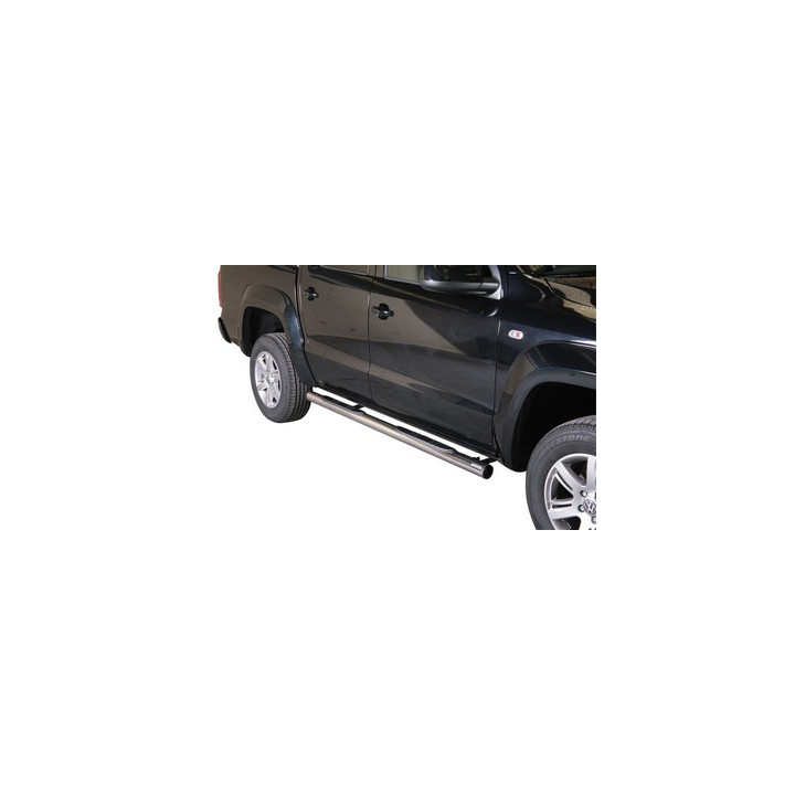 Praguri Laterale, Misutonida 4x4 Grand Footboard cu Treaptă din Cauciuc, Culoare Negru, Volkswagen Amarok 2010 - 2022 - EDK.ro