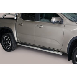 Side Steps, Misutonida 4x4 Grand Footboard with Rubber Step, Color Silver, Volkswagen Amarok - EDK.ro