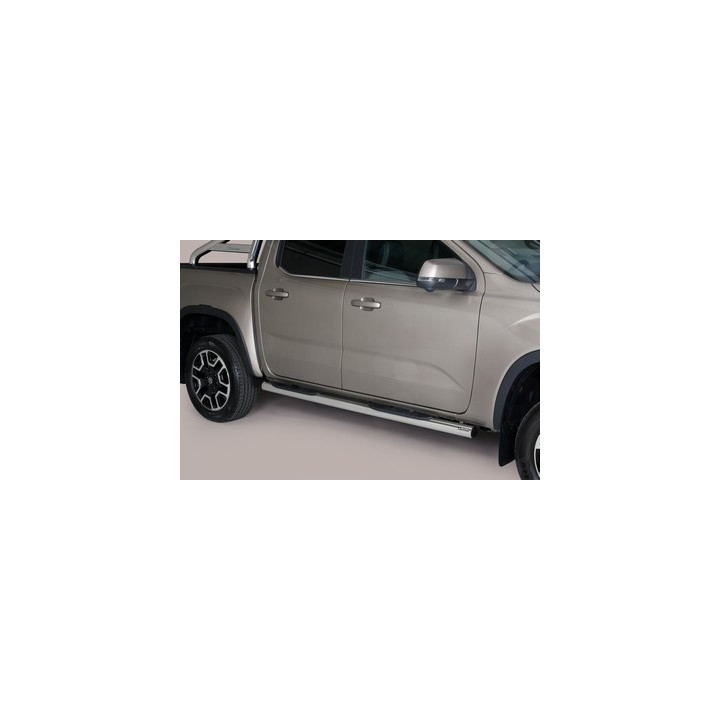 Side Steps, Misutonida 4x4 Grand Footboard with Rubber Step, Color Silver, Volkswagen Amarok - EDK.ro