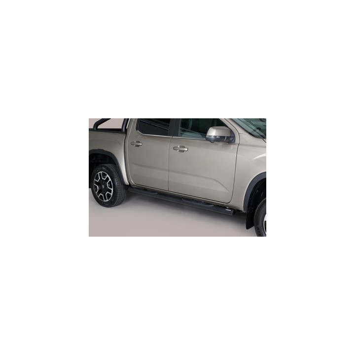 Praguri Laterale, Misutonida 4x4 Grand Footboard cu Treaptă din Cauciuc, Culoare Negru, Volkswagen Amarok - EDK.ro