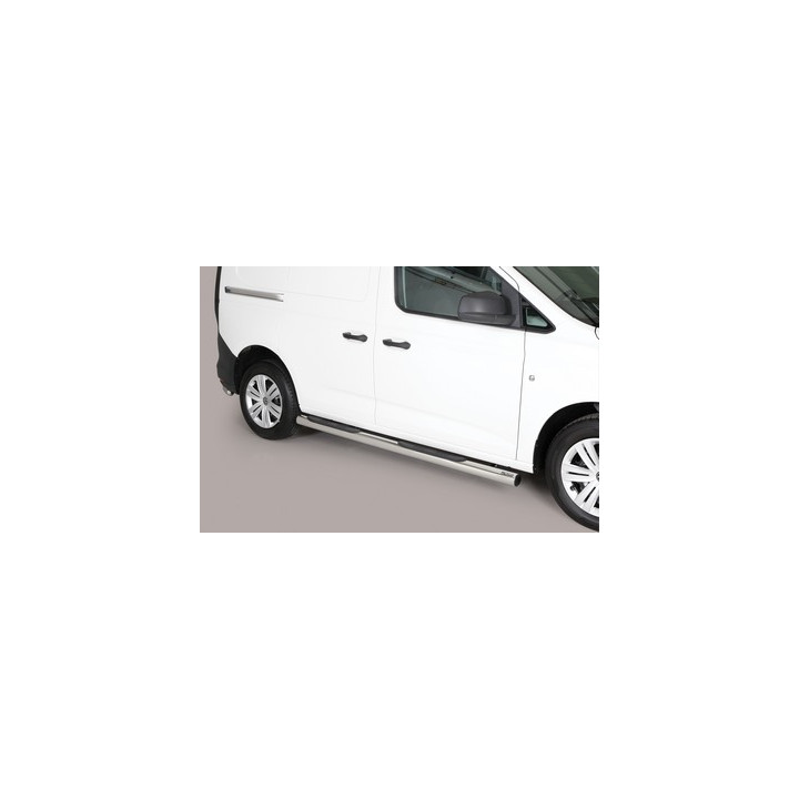 Side Steps, Misutonida 4x4 Grand Pedana with Rubber Step, Color Silver, Volkswagen Caddy 2021 - Present - EDK.ro
