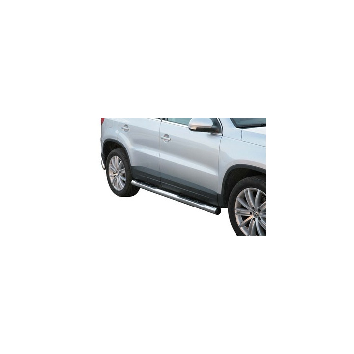 Praguri Laterale, Misutonida 4x4 Grand Pedana cu Treaptă din Cauciuc, Culoare Negru, Volkswagen Tiguan - EDK.ro
