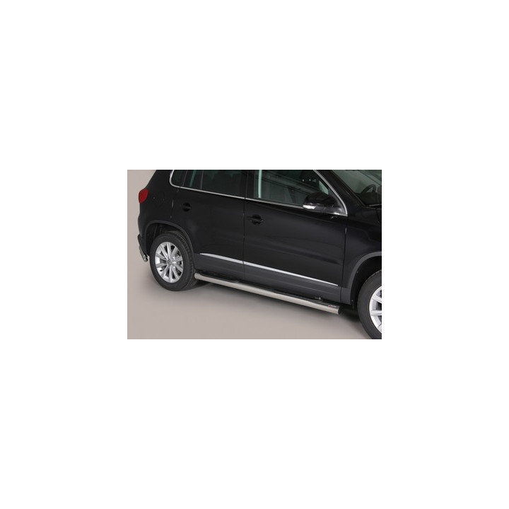 Side Steps, Misutonida 4x4 Grand Pedana with Rubber Step, Color Black, Volkswagen Tiguan - EDK.ro