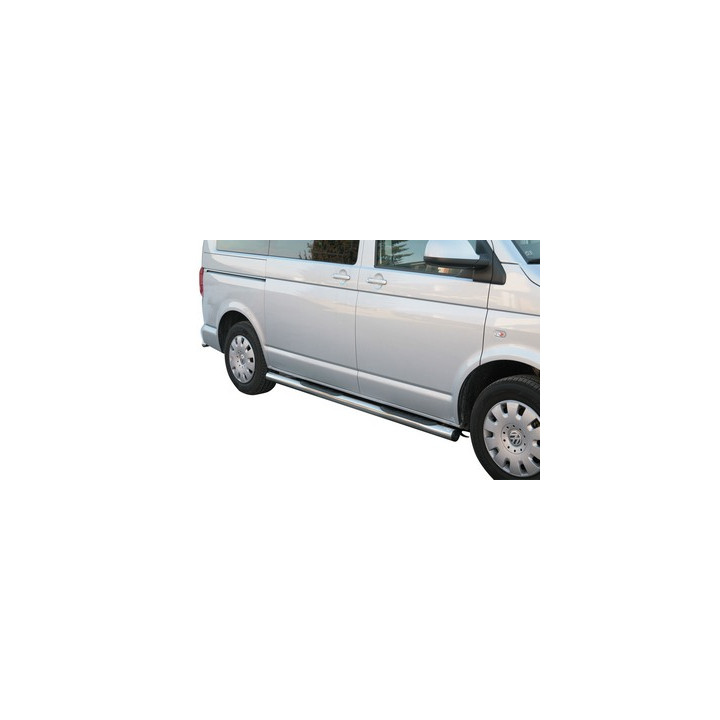 Side Steps, Misutonida 4x4 Grand Footboard with Rubber Step, Color Black, Volkswagen Transporter T5 2010 - Present - EDK.ro