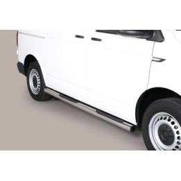 Side Steps, Misutonida 4x4 Grand Pedana with Rubber Step, Color Silver, Volkswagen Transporter T6 2015 - 2018 - EDK.ro