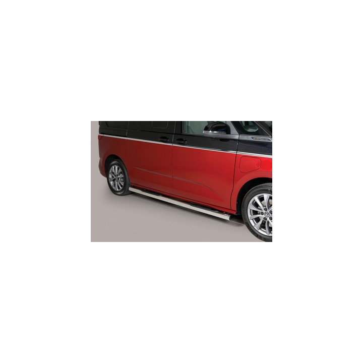 Side Steps, Misutonida 4x4 Grand Pedana with Rubber Step, Color Black, Volkswagen Transporter T7 - EDK.ro