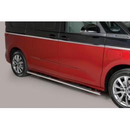 Praguri Laterale, Misutonida 4x4 Grand Pedana cu Treaptă din Cauciuc, Culoare Argintiu, Volkswagen Transporter T7 2022 - Prezent - EDK.ro