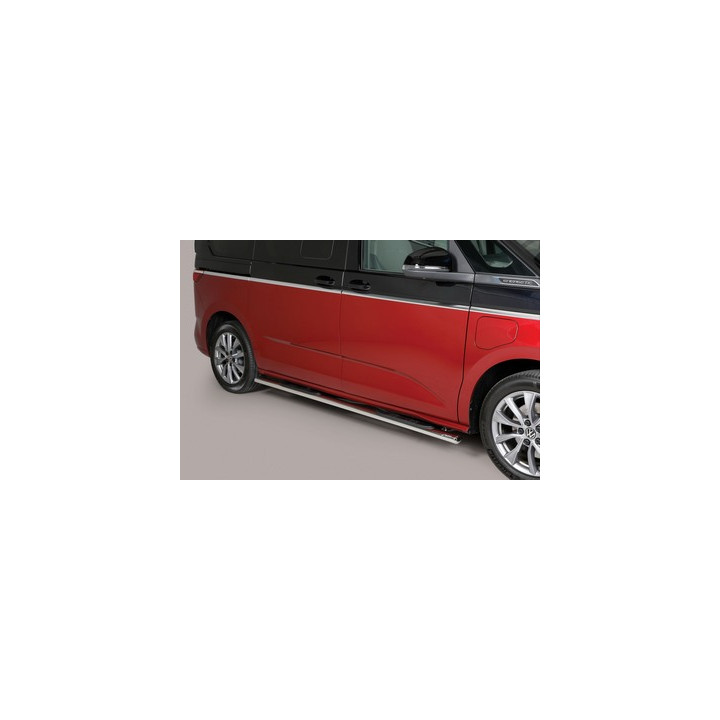 Praguri Laterale, Misutonida 4x4 Grand Pedana cu Treaptă din Cauciuc, Culoare Negru, Volkswagen Transporter T7 - EDK.ro