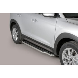 Side Steps, Misutonida 4x4 Long Sidesteps, Color Silver, Hyundai Tucson 2015 - Present - EDK.ro