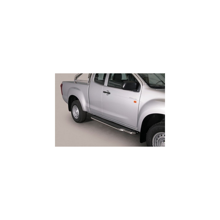 Praguri Laterale, Misutonida 4x4 Long Sidesteps, Culoare Argintiu, Isuzu D-Max 2012 - 2019 - EDK.ro