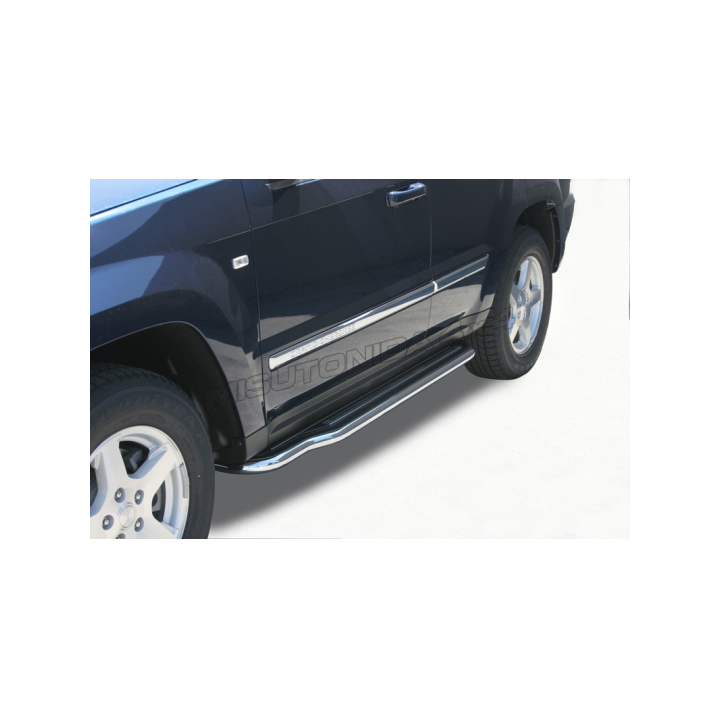 Praguri Laterale, Misutonida 4x4 Long Sidesteps, Culoare Argintiu, Jeep Grand Cherokee 2005 - 2009 - EDK.ro